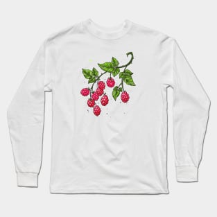 raspberries twig Long Sleeve T-Shirt